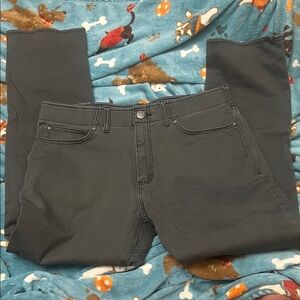 Lee Men's Charcoal Athletic Jeans 36 x 32
